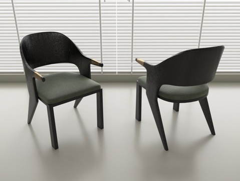 现代休闲椅 单椅 餐椅su模型