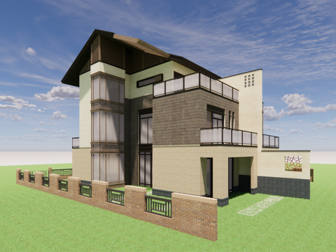 别墅建筑su模型