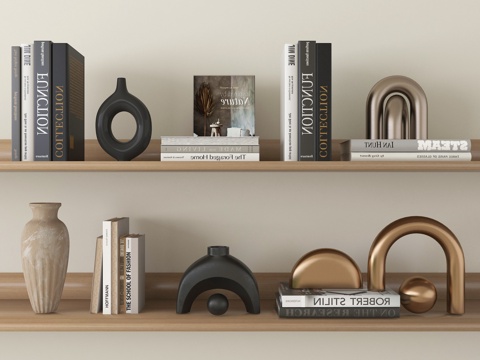  现代装饰品摆件 书籍摆件3d模型 