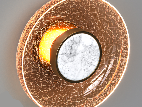  现代简约轻奢壁灯 壁灯 简约壁灯 装饰壁灯 圆形壁灯3d模型 