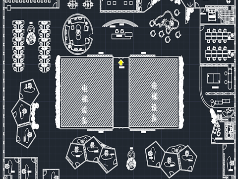 工装空间 / 直播间cad施工图