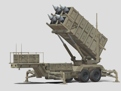 现代武器装备 导弹发射架 防空导弹 地空导弹su模型