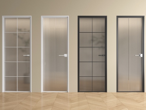  现代单开门 玻璃单开门 长虹玻璃单开门 磨砂玻璃单开门 厨卫3d模型 