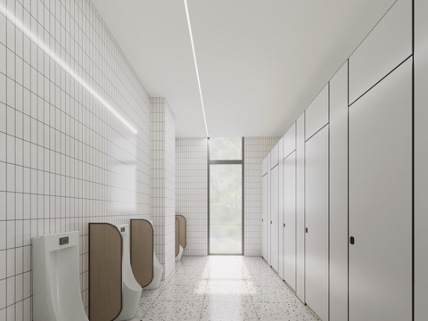 现代简约公共卫生间 现代公共卫生间 卫生间 公共卫生间 无障su模型