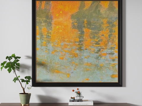 简欧，复古，轻奢，油画，装饰画3d模型