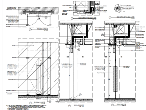 商铺玻璃门节点详图cad施工图