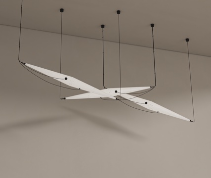 现代餐厅吊灯su模型