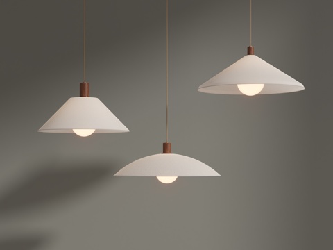 现代侘寂吊灯su模型