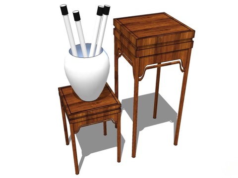 角几 边几 花几 实木花几su模型