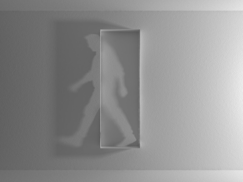  投影艺术艺术装置 创意设想 人物投影 倒影光影3d模型 