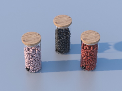  种子 豆子 农作物3d模型 