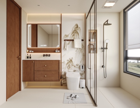  宋式卫生间3d模型 