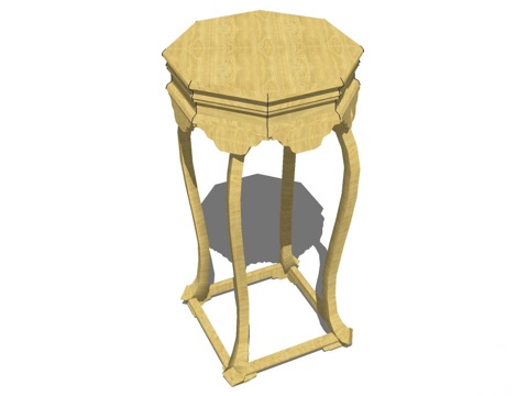 角几 边几 花几 实木花几su模型