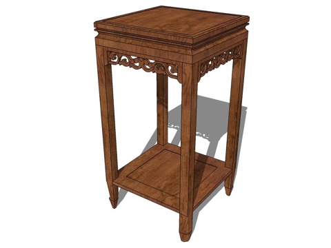 角几 边几 花几 实木花几su模型