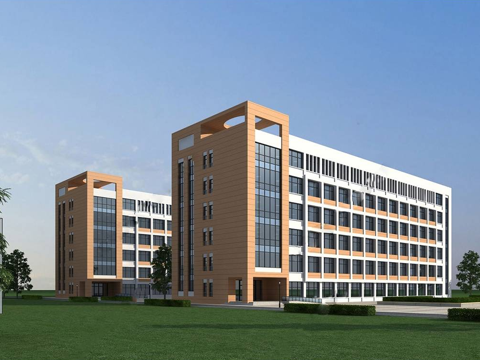 现代学校宿舍楼建筑 校园建筑su模型