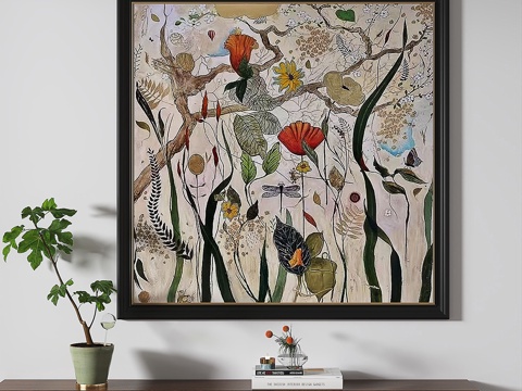 简欧，复古，中古，轻奢，法式，油画，装饰画3d模型