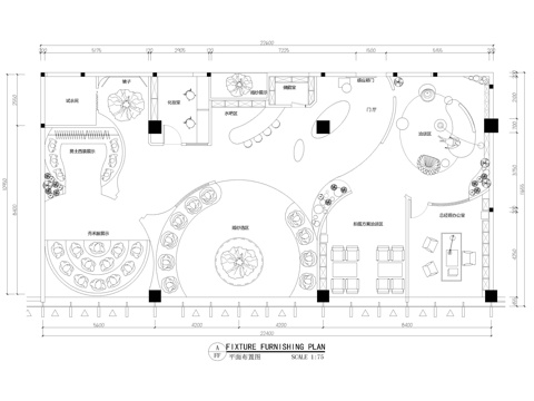 260㎡婚纱馆平面布置图cad施工图