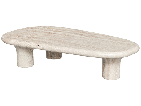  现代侘寂 Warby 大理石异形茶几3d模型 