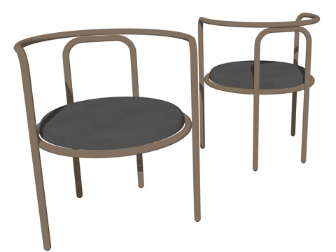 现代单人休闲座椅su模型