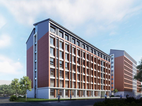 现代学校建筑 宿舍 高等院校su模型