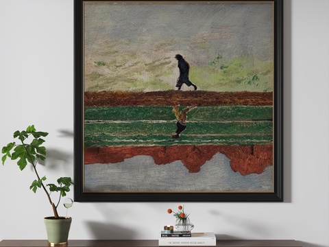 简欧，复古，中古，轻奢，法式，油画，装饰画3d模型