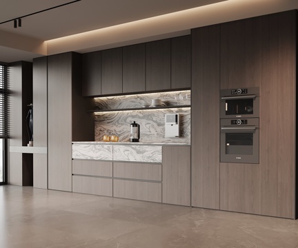  现代意式酒柜 餐边柜3d模型 