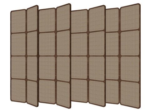 现代室内屏风su模型
