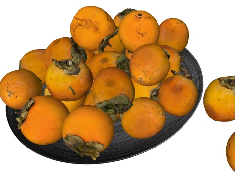 现代厨房美食水果柿子su模型