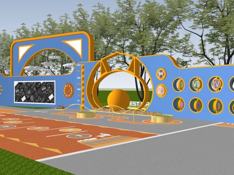 现代风格儿童活动空间su模型