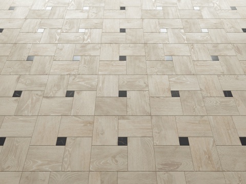  现代轻奢马赛克镶木地板3d模型 