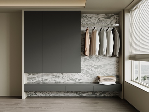 现代衣柜 酒店衣柜su模型