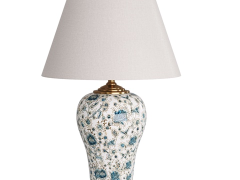  中式台灯3d模型 