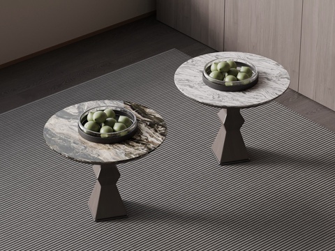 现代意式茶几 方形茶几su模型