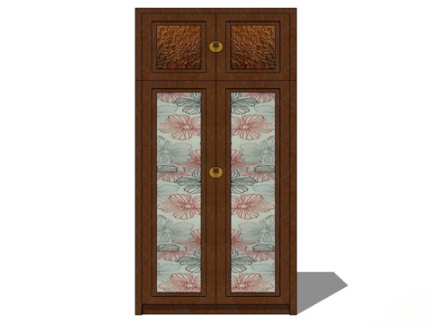 衣柜 实木衣柜 家用衣柜 储物柜su模型