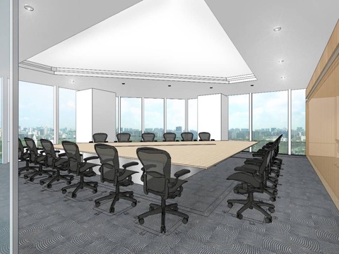 置地广场办公施工图cad施工图