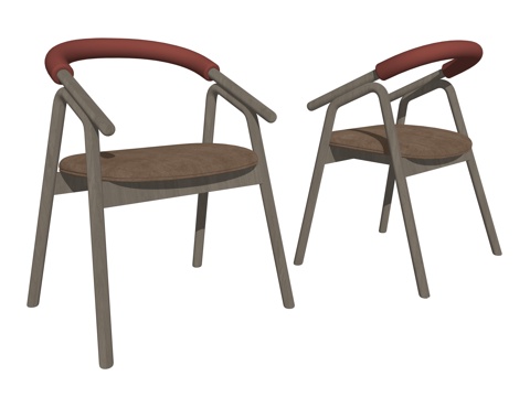 现代单人休闲座椅su模型