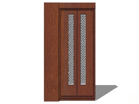 衣柜 实木衣柜 家用衣柜 储物柜su模型