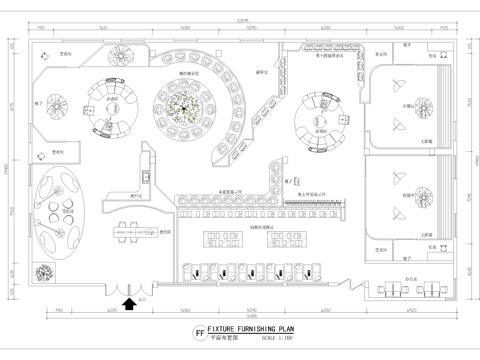婚纱摄影店平面布置图cad施工图