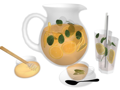 现代厨房果汁饮品饮料su模型