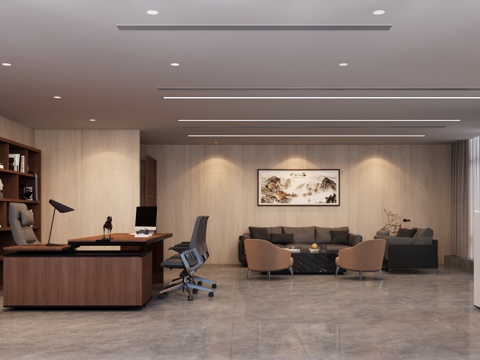  董事长办公室 总经理办公室3d模型 