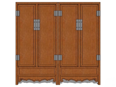 衣柜 实木衣柜 家用衣柜 储物柜su模型