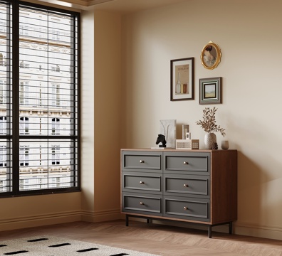 中古风玄关柜 端景柜免费3d模型