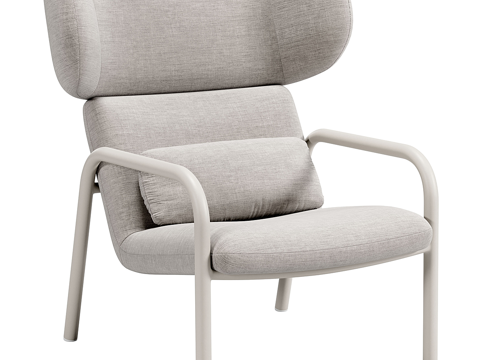  现代奶油风 Inari 扶手椅3d模型 