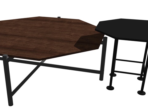 中古风茶几su模型