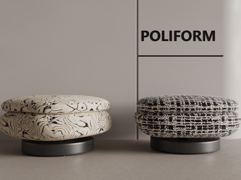  现代中古风换鞋凳 沙发凳3d模型 