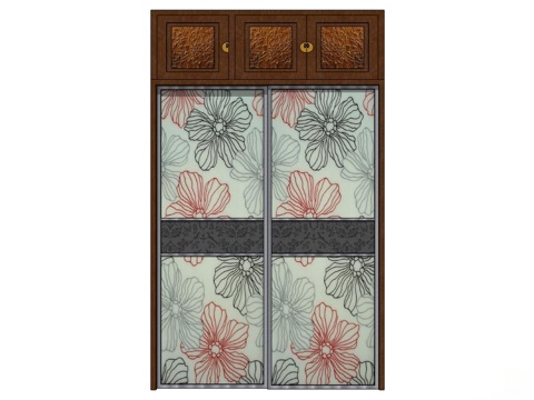 衣柜 实木衣柜 家用衣柜 储物柜su模型