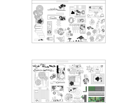 枯山水庭院景观综合图库cad施工图