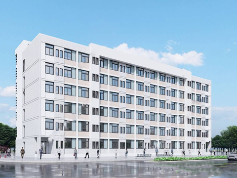 现代学校教学楼建筑su模型