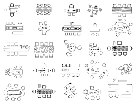 工装茶室茶台图库cad施工图