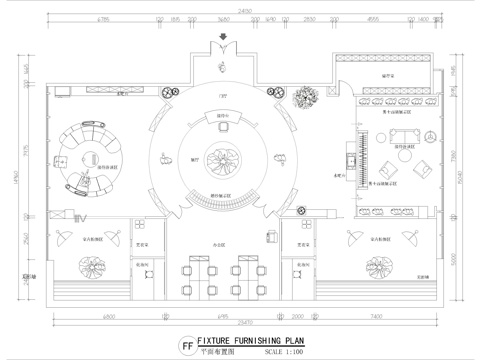 婚纱展厅平面方案cad施工图